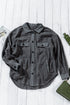 Turn Down Collar Buttoned Shirt Jacket